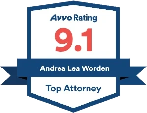 Avvo rating 9.1 badge for a Worden & Carbitcher attorney